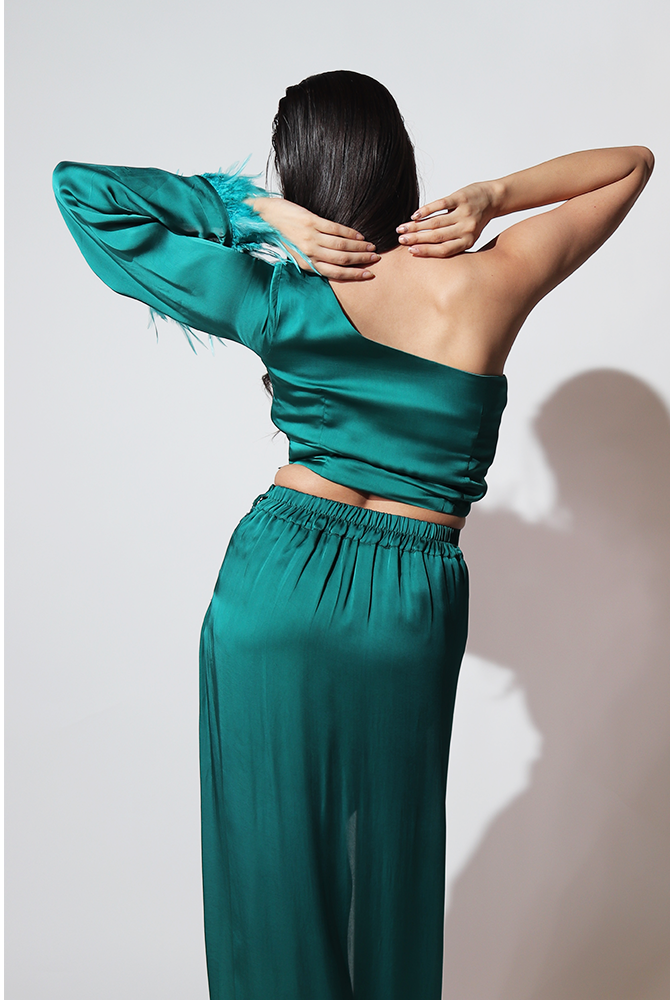 Regal Midnight Feathers-Royal Blue and Teal Colour